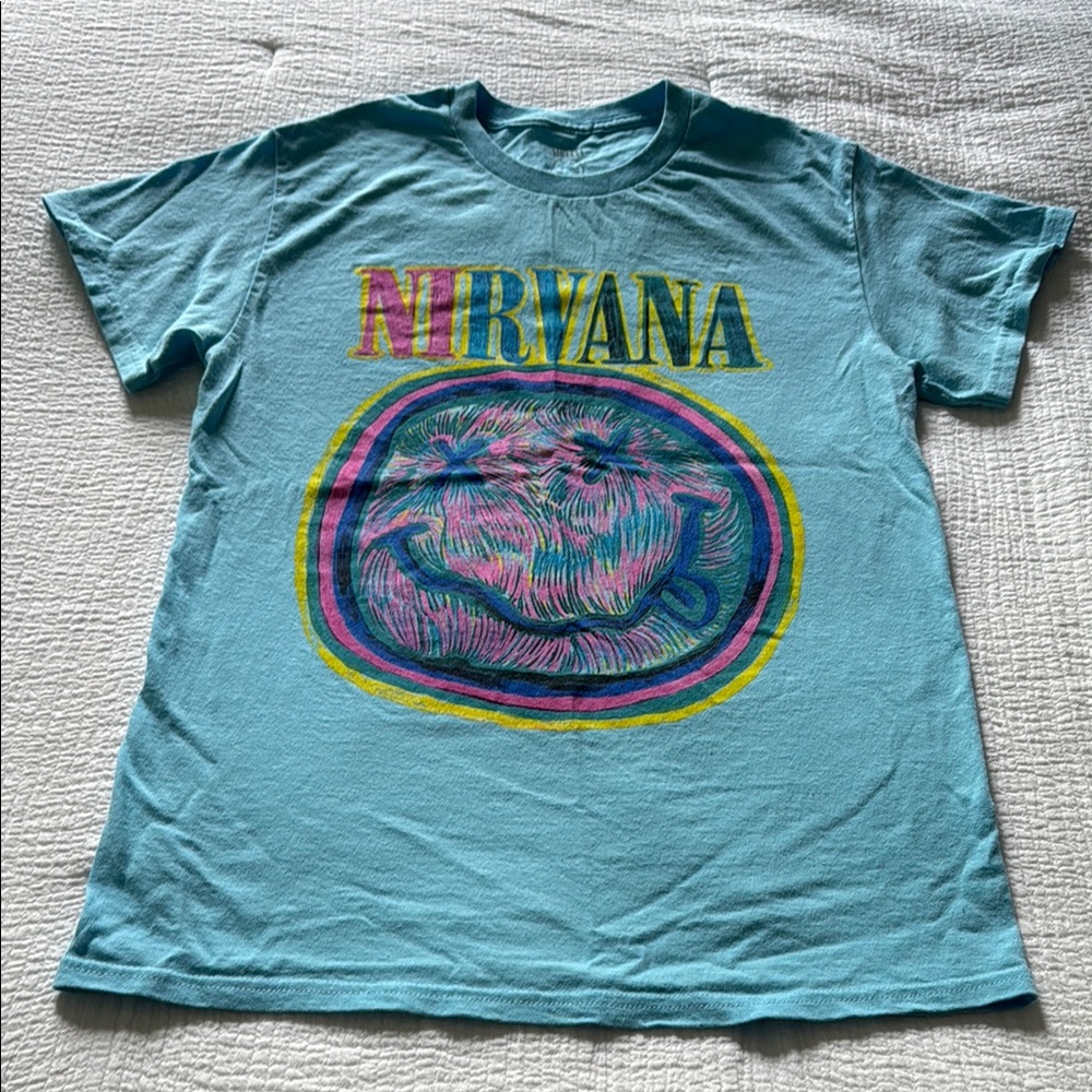 Nirvana Graphic Band T- Shirt, short sleeve